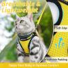 imagerabbitgoo Cat Harness and Leash Set for Walking Escape Proof Adjustable Soft Kittens Vest with Reflective Strip for Cats Comfortable Outdoor Vest Purple SBright Yellow