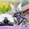 imagerabbitgoo Cat Harness and Leash Set for Walking Escape Proof Adjustable Soft Kittens Vest with Reflective Strip for Cats Comfortable Outdoor Vest Purple SLight Purple