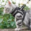 imagerabbitgoo Cat Harness and Leash Set for Walking Escape Proof Adjustable Soft Kittens Vest with Reflective Strip for Cats Comfortable Outdoor Vest Purple SBlack