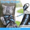 imagerabbitgoo Cat Harness and Leash Set for Walking Escape Proof Adjustable Soft Kittens Vest with Reflective Strip for Cats Comfortable Outdoor Vest Purple SLight Blue