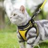 imagerabbitgoo Cat Harness and Leash Set for Walking Escape Proof Adjustable Soft Kittens Vest with Reflective Strip for Cats Comfortable Outdoor Vest Purple SBright Yellow