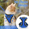 imagerabbitgoo Cat Harness and Leash for Walking Escape Proof Soft Adjustable Vest Harnesses for Cats Easy Control Breathable Reflective Strips Jacket Emerald XSNavy Blue