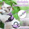 imagerabbitgoo Cat Harness and Leash for Walking Escape Proof Soft Adjustable Vest Harnesses for Cats Easy Control Breathable Reflective Strips Jacket Emerald XSLight Purple
