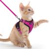 imagerabbitgoo Cat Harness and Leash for Walking Escape Proof Soft Adjustable Vest Harnesses for Cats Easy Control Breathable Reflective Strips Jacket Emerald XSRose Red