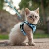 imagerabbitgoo Cat Harness and Leash for Walking Escape Proof Soft Adjustable Vest Harnesses for Cats Easy Control Breathable Reflective Strips Jacket Emerald XSLight Blue