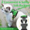 imagerabbitgoo Cat Harness and Leash for Walking Escape Proof Soft Adjustable Vest Harnesses for Cats Easy Control Breathable Reflective Strips Jacket Emerald XSGrass Green