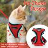 imagerabbitgoo Cat Harness and Leash for Walking Escape Proof Soft Adjustable Vest Harnesses for Cats Easy Control Breathable Reflective Strips Jacket Emerald XSRed