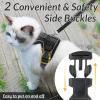 imagerabbitgoo Cat Harness and Leash for Walking Escape Proof Soft Adjustable Vest Harnesses for Cats Easy Control Breathable Reflective Strips Jacket Emerald XSBlack