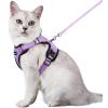 imagerabbitgoo Cat Harness and Leash for Walking Escape Proof Soft Adjustable Vest Harnesses for Cats Easy Control Breathable Reflective Strips Jacket Emerald XSLight Purple