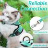 imagerabbitgoo Cat Harness and Leash for Walking Escape Proof Soft Adjustable Vest Harnesses for Cats Easy Control Breathable Reflective Strips Jacket Emerald XSEmerald