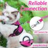 imagerabbitgoo Cat Harness and Leash for Walking Escape Proof Soft Adjustable Vest Harnesses for Cats Easy Control Breathable Reflective Strips Jacket Emerald XSRose Red
