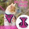 imagerabbitgoo Cat Harness and Leash for Walking Escape Proof Soft Adjustable Vest Harnesses for Cats Easy Control Breathable Reflective Strips Jacket Emerald XSRose Red