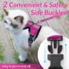imagerabbitgoo Cat Harness and Leash for Walking Escape Proof Soft Adjustable Vest Harnesses for Cats Easy Control Breathable Reflective Strips Jacket Emerald XSRose Red