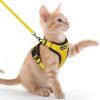 imagerabbitgoo Cat Harness and Leash for Walking Escape Proof Soft Adjustable Vest Harnesses for Cats Easy Control Breathable Reflective Strips Jacket Emerald XSYellow