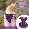 imagerabbitgoo Cat Harness and Leash for Walking Escape Proof Soft Adjustable Vest Harnesses for Cats Easy Control Breathable Reflective Strips Jacket Emerald XSPurple