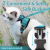 imagerabbitgoo Cat Harness and Leash for Walking Escape Proof Soft Adjustable Vest Harnesses for Cats Easy Control Breathable Reflective Strips Jacket Emerald XSTeal