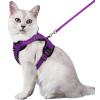 imagerabbitgoo Cat Harness and Leash for Walking Escape Proof Soft Adjustable Vest Harnesses for Cats Easy Control Breathable Reflective Strips Jacket Emerald XSPurple