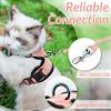 imagerabbitgoo Cat Harness and Leash for Walking Escape Proof Soft Adjustable Vest Harnesses for Cats Easy Control Breathable Reflective Strips Jacket Emerald XSLight Salmon Pink