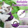 imagerabbitgoo Cat Harness and Leash for Walking Escape Proof Soft Adjustable Vest Harnesses for Cats Easy Control Breathable Reflective Strips Jacket Emerald XSPurple