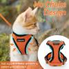imagerabbitgoo Cat Harness and Leash for Walking Escape Proof Soft Adjustable Vest Harnesses for Cats Easy Control Breathable Reflective Strips Jacket Emerald XSOrange