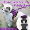 imagerabbitgoo Cat Harness and Leash for Walking Escape Proof Soft Adjustable Vest Harnesses for Cats Easy Control Breathable Reflective Strips Jacket Emerald XSPurple