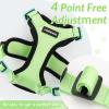 imagerabbitgoo Cat Harness and Leash for Walking Escape Proof Soft Adjustable Vest Harnesses for Cats Easy Control Breathable Reflective Strips Jacket Emerald XSLight Green