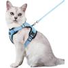 imagerabbitgoo Cat Harness and Leash for Walking Escape Proof Soft Adjustable Vest Harnesses for Cats Easy Control Breathable Reflective Strips Jacket Emerald XSLight Blue