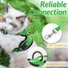 imagerabbitgoo Cat Harness and Leash for Walking Escape Proof Soft Adjustable Vest Harnesses for Cats Easy Control Breathable Reflective Strips Jacket Emerald XSGrass Green