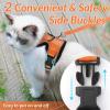 imagerabbitgoo Cat Harness and Leash for Walking Escape Proof Soft Adjustable Vest Harnesses for Cats Easy Control Breathable Reflective Strips Jacket Emerald XSOrange