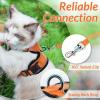 imagerabbitgoo Cat Harness and Leash for Walking Escape Proof Soft Adjustable Vest Harnesses for Cats Easy Control Breathable Reflective Strips Jacket Emerald XSOrange