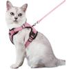 imagerabbitgoo Cat Harness and Leash for Walking Escape Proof Soft Adjustable Vest Harnesses for Cats Easy Control Breathable Reflective Strips Jacket Emerald XSPink