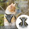 imagerabbitgoo Cat Harness and Leash for Walking Escape Proof Soft Adjustable Vest Harnesses for Cats Easy Control Breathable Reflective Strips Jacket Emerald XSGrey