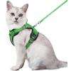 imagerabbitgoo Cat Harness and Leash for Walking Escape Proof Soft Adjustable Vest Harnesses for Cats Easy Control Breathable Reflective Strips Jacket Emerald XSGrass Green