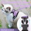 imagerabbitgoo Cat Harness and Leash for Walking Escape Proof Soft Adjustable Vest Harnesses for Cats Easy Control Breathable Reflective Strips Jacket Emerald XSLight Purple