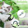 imagerabbitgoo Cat Harness and Leash for Walking Escape Proof Soft Adjustable Vest Harnesses for Cats Easy Control Breathable Reflective Strips Jacket Emerald XSLight Green