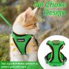 imagerabbitgoo Cat Harness and Leash for Walking Escape Proof Soft Adjustable Vest Harnesses for Cats Easy Control Breathable Reflective Strips Jacket Emerald XSGrass Green