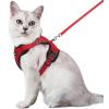 imagerabbitgoo Cat Harness and Leash for Walking Escape Proof Soft Adjustable Vest Harnesses for Cats Easy Control Breathable Reflective Strips Jacket Emerald XSRed
