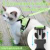 imagerabbitgoo Cat Harness and Leash for Walking Escape Proof Soft Adjustable Vest Harnesses for Cats Easy Control Breathable Reflective Strips Jacket Emerald XSLight Green