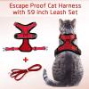 imagerabbitgoo Cat Harness and Leash for Walking Escape Proof Soft Adjustable Vest Harnesses for Cats Easy Control Breathable Reflective Strips Jacket Emerald XSRed