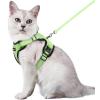 imagerabbitgoo Cat Harness and Leash for Walking Escape Proof Soft Adjustable Vest Harnesses for Cats Easy Control Breathable Reflective Strips Jacket Emerald XSLight Green