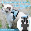 imagerabbitgoo Cat Harness and Leash for Walking Escape Proof Soft Adjustable Vest Harnesses for Cats Easy Control Breathable Reflective Strips Jacket Emerald XSLight Blue