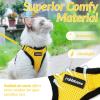 imagerabbitgoo Cat Harness and Leash for Walking Escape Proof Soft Adjustable Vest Harnesses for Cats Easy Control Breathable Reflective Strips Jacket Emerald XSYellow