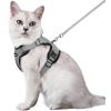 imagerabbitgoo Cat Harness and Leash for Walking Escape Proof Soft Adjustable Vest Harnesses for Cats Easy Control Breathable Reflective Strips Jacket Emerald XSGrey