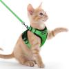 imagerabbitgoo Cat Harness and Leash for Walking Escape Proof Soft Adjustable Vest Harnesses for Cats Easy Control Breathable Reflective Strips Jacket Emerald XSGrass Green