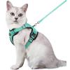 imagerabbitgoo Cat Harness and Leash for Walking Escape Proof Soft Adjustable Vest Harnesses for Cats Easy Control Breathable Reflective Strips Jacket Emerald XSEmerald