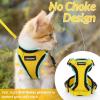 imagerabbitgoo Cat Harness and Leash for Walking Escape Proof Soft Adjustable Vest Harnesses for Cats Easy Control Breathable Reflective Strips Jacket Emerald XSYellow