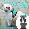 imagerabbitgoo Cat Harness and Leash for Walking Escape Proof Soft Adjustable Vest Harnesses for Cats Easy Control Breathable Reflective Strips Jacket Emerald XSEmerald