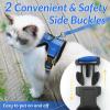 imagerabbitgoo Cat Harness and Leash for Walking Escape Proof Soft Adjustable Vest Harnesses for Cats Easy Control Breathable Reflective Strips Jacket Emerald XSNavy Blue