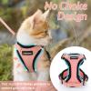 imagerabbitgoo Cat Harness and Leash for Walking Escape Proof Soft Adjustable Vest Harnesses for Cats Easy Control Breathable Reflective Strips Jacket Emerald XSLight Salmon Pink