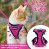 imagerabbitgoo Cat Harness and Leash for Walking Escape Proof Soft Adjustable Vest Harnesses for Cats Easy Control Breathable Reflective Strips Jacket Emerald XSRose Red